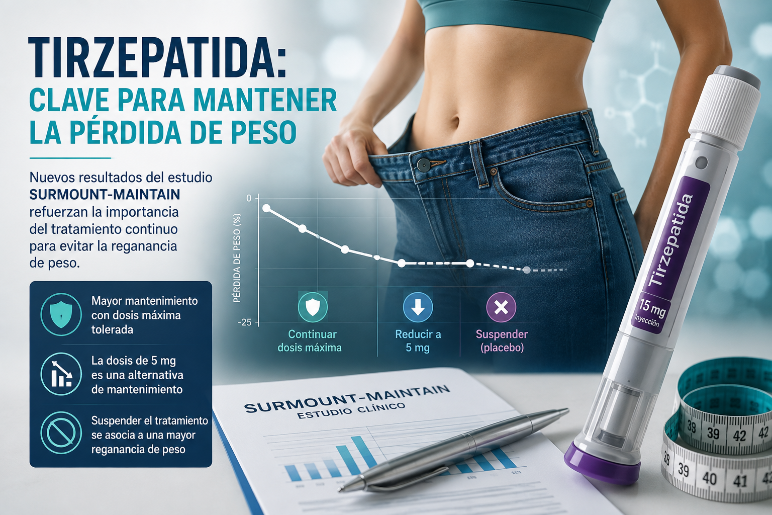 MANTENIMIENTO DE LA PÉRDIDA DE PESO CON TIRZEPATIDA: ESTUDIO SURMOUNT-MAINTAIN